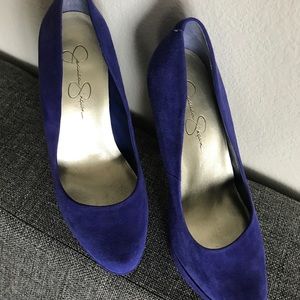 Jessica Simpson Blue Violet Suede Heels
